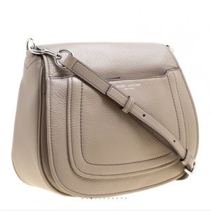 Marc Jacobs Taupe Grey Leather Crossbody Satchel